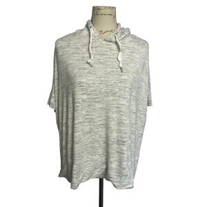 Tahari Oversized Hoodie Short Sleeved Womens